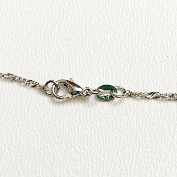 Sterling Silver Cubic Zirconia Necklace Set (Q1) - Picture 4 of 5